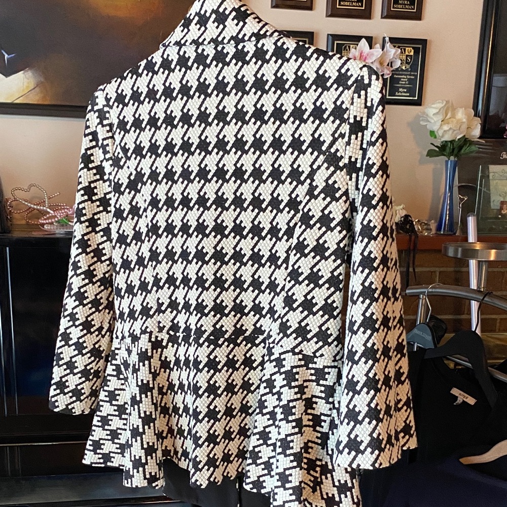 Joseph Ribkoff NEW 3/4 Sleeve Houndstooth Jacket Style 224160 - Picture 4 of 5